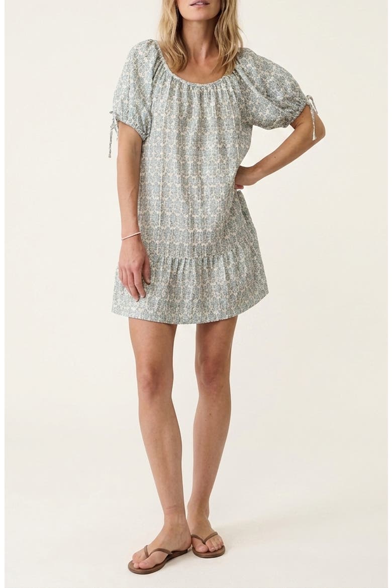 Clio Tiered Minidress, Alternate, color, OLIVA PRINT