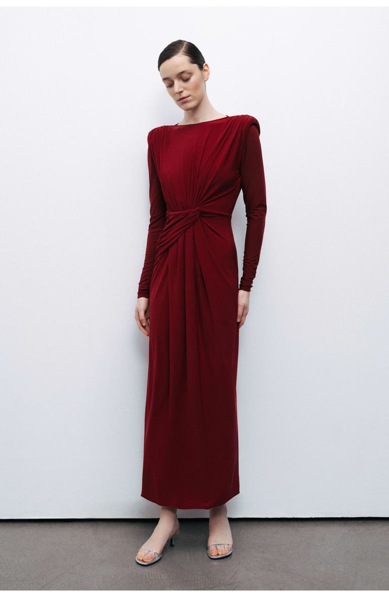 Nocturne Maxi Dress with Twirl Detail, Alternate, color, 