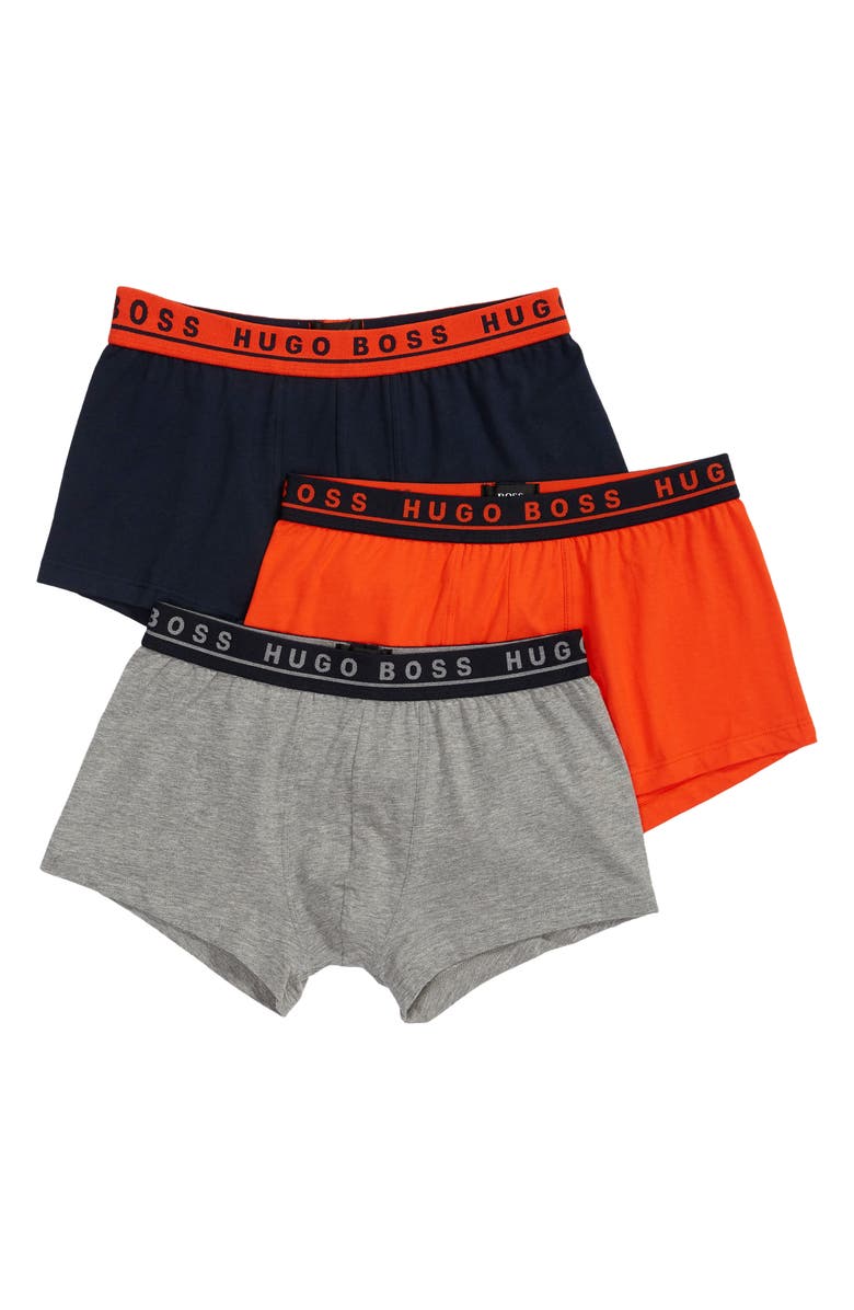 BOSS 3-Pack Cotton Trunks, Main, color, 