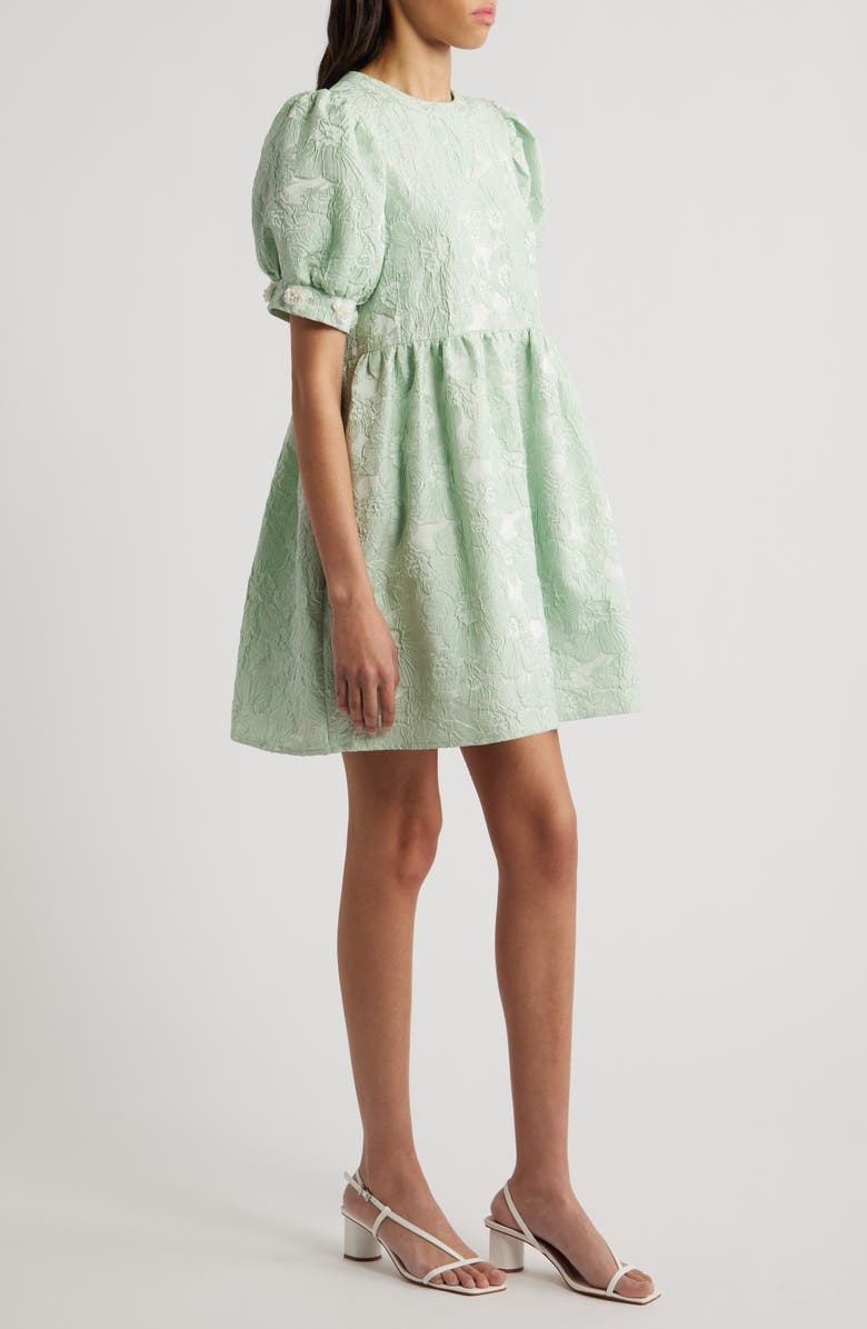 Sister Jane Plume Jacquard Minidress, Alternate, color, Green