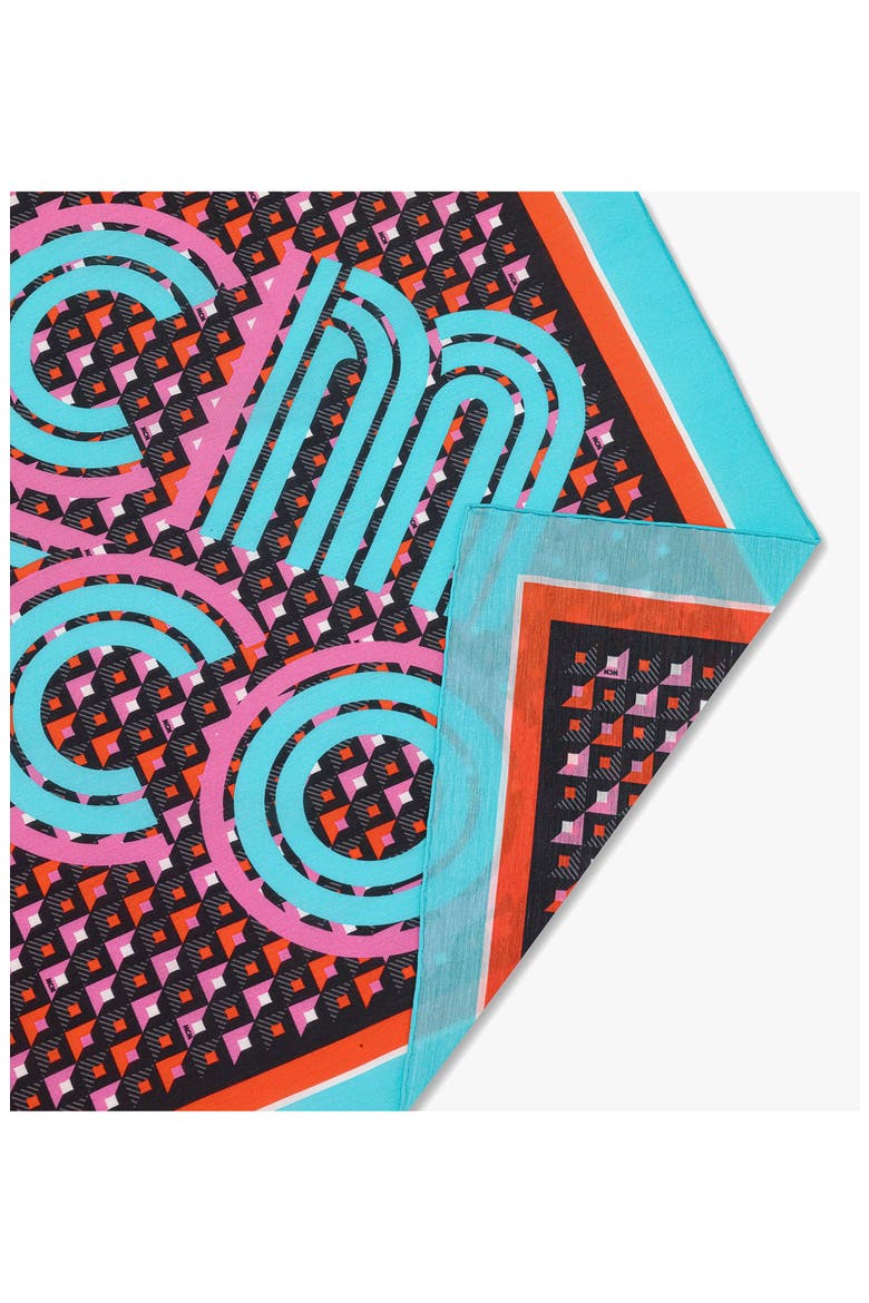Disco Monogram Scarf, Alternate, color, Aw26 Sangria Sunset