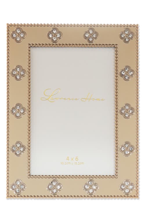 Lawrence Frames Crystal Clover Picture Frame In Gold