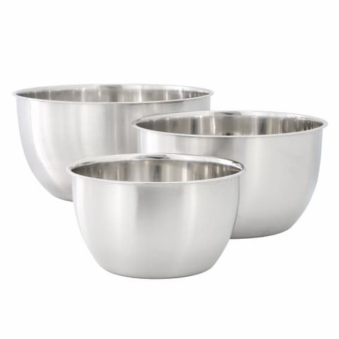 3 Piece Stainless Steel All Purpose Mixing Bowl Set