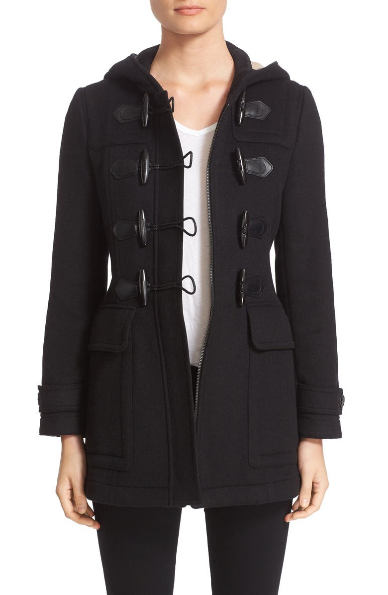 Burberry 'Blackwell' Wool Duffle Coat, Main, color,