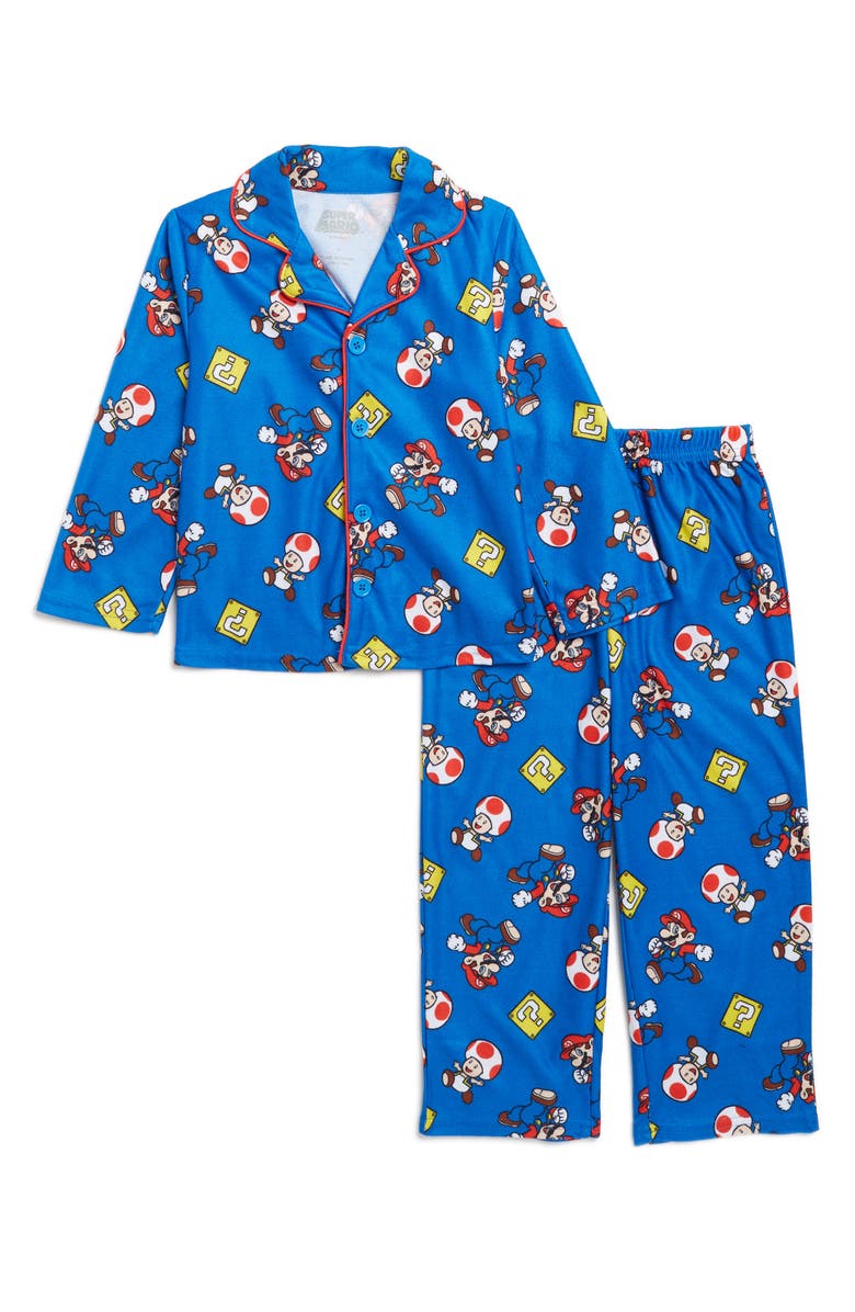 KOMAR Kids' Mario Long Sleeve & Pants Pajamas, Main, color,