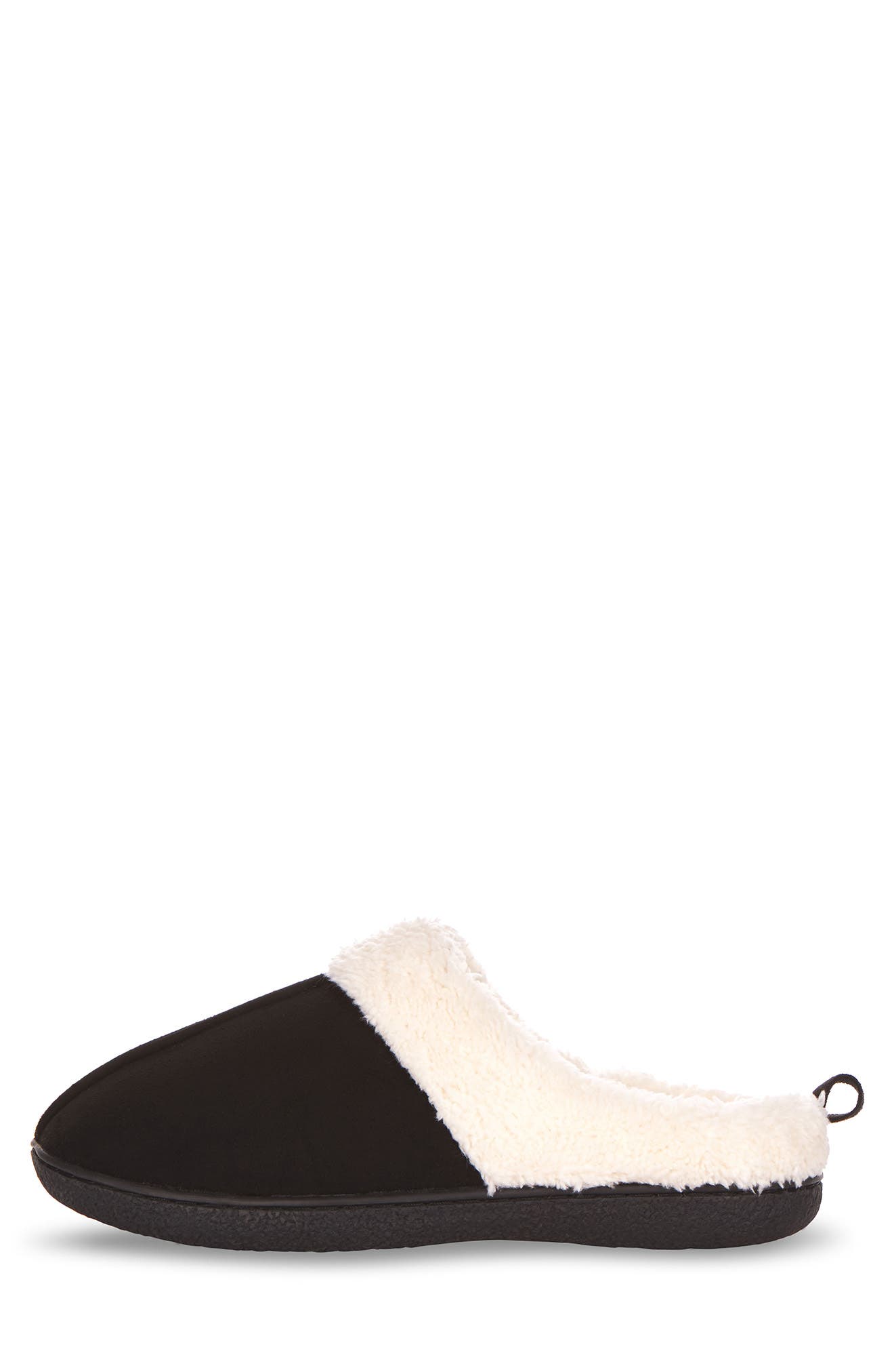 FLOOPI Faux Shearling Lined Slipper, Alternate, color, Black