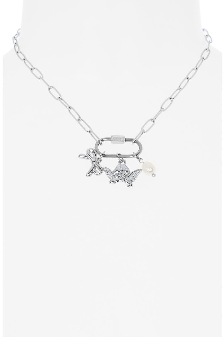Cutesy Charm Necklace (Nordstrom Exclusive), Alternate, color, SILVER - Nordstrom Exclusive