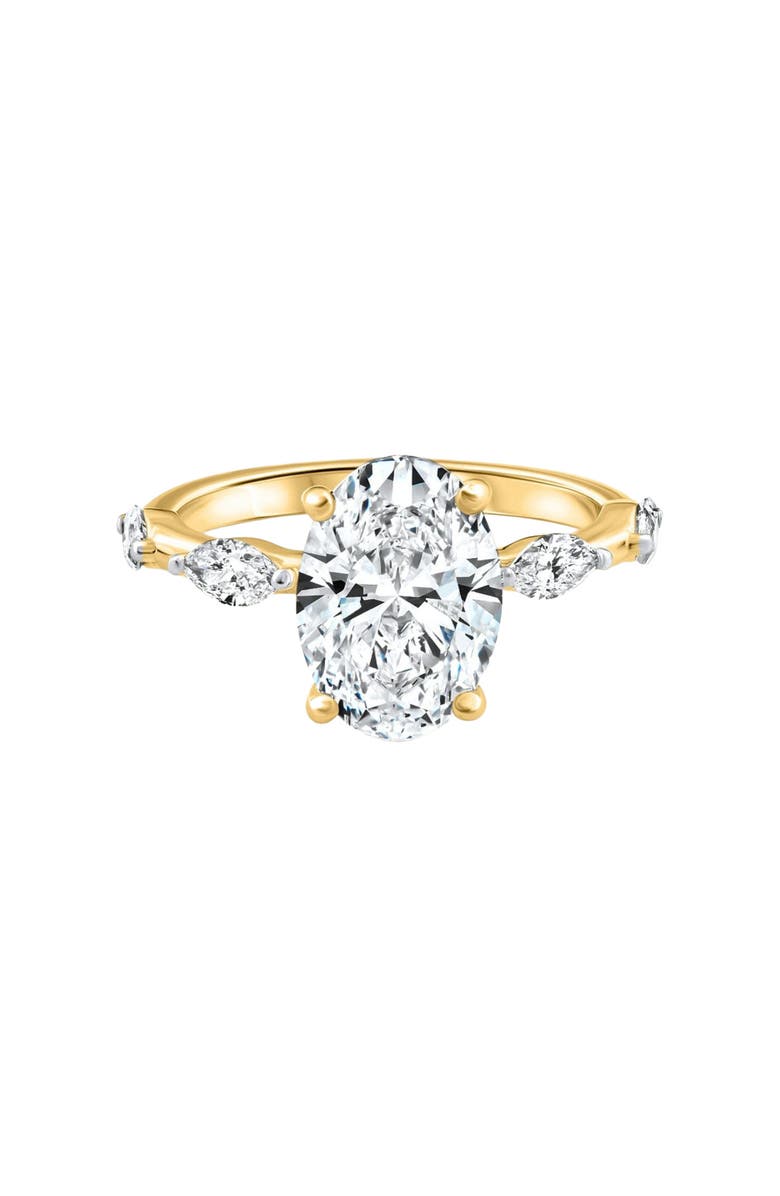 Bliss Diamond Certified 3.60Ct Oval Diamond Engagement Ring 14k Gold Lab Grown, Main, color, 