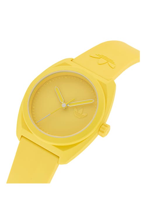 Adidas Originals Adidas Ao Street Resin Strap Watch In Yellow