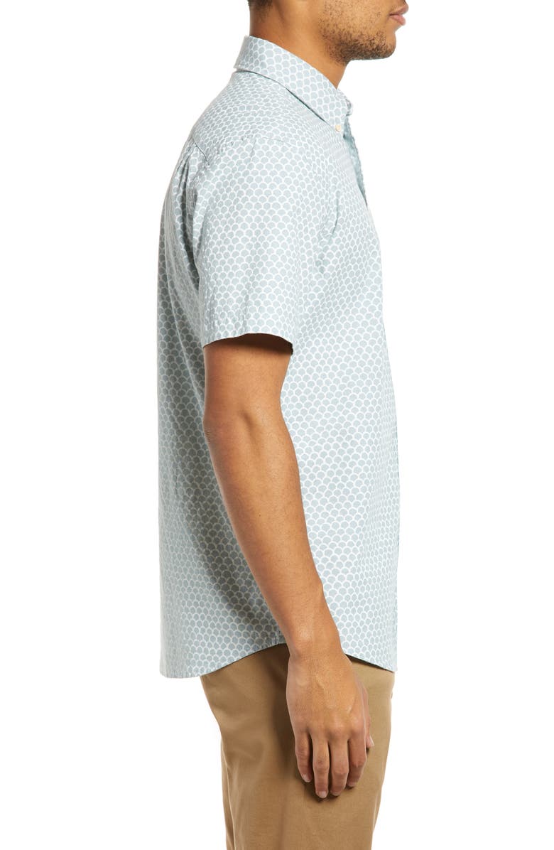 Faherty Playa Regular Fit Print Short Sleeve Button-Down Shirt, Alternate, color, 