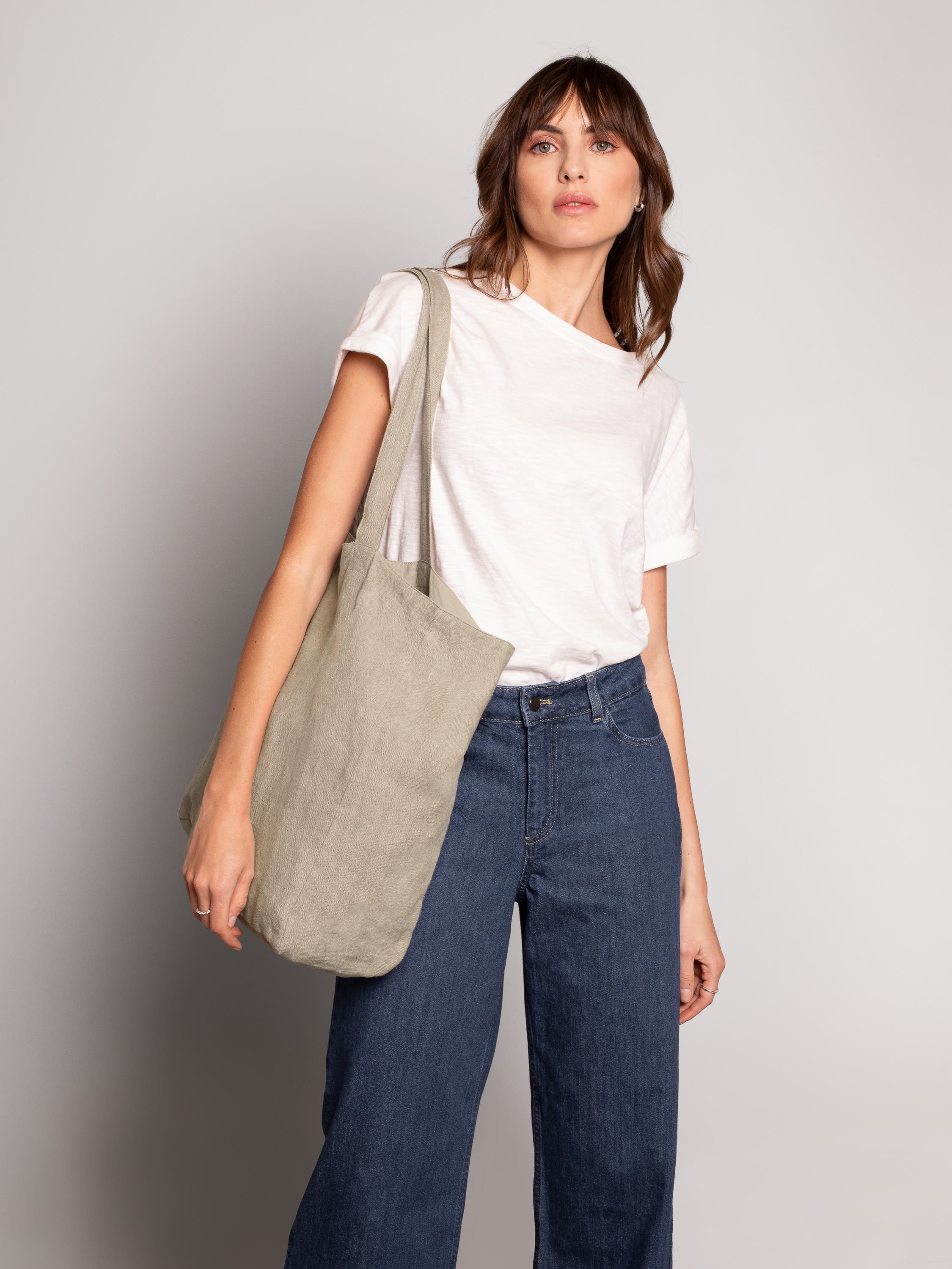 Celtic & Co. Linen Tote Bag, Alternate, color, Stone