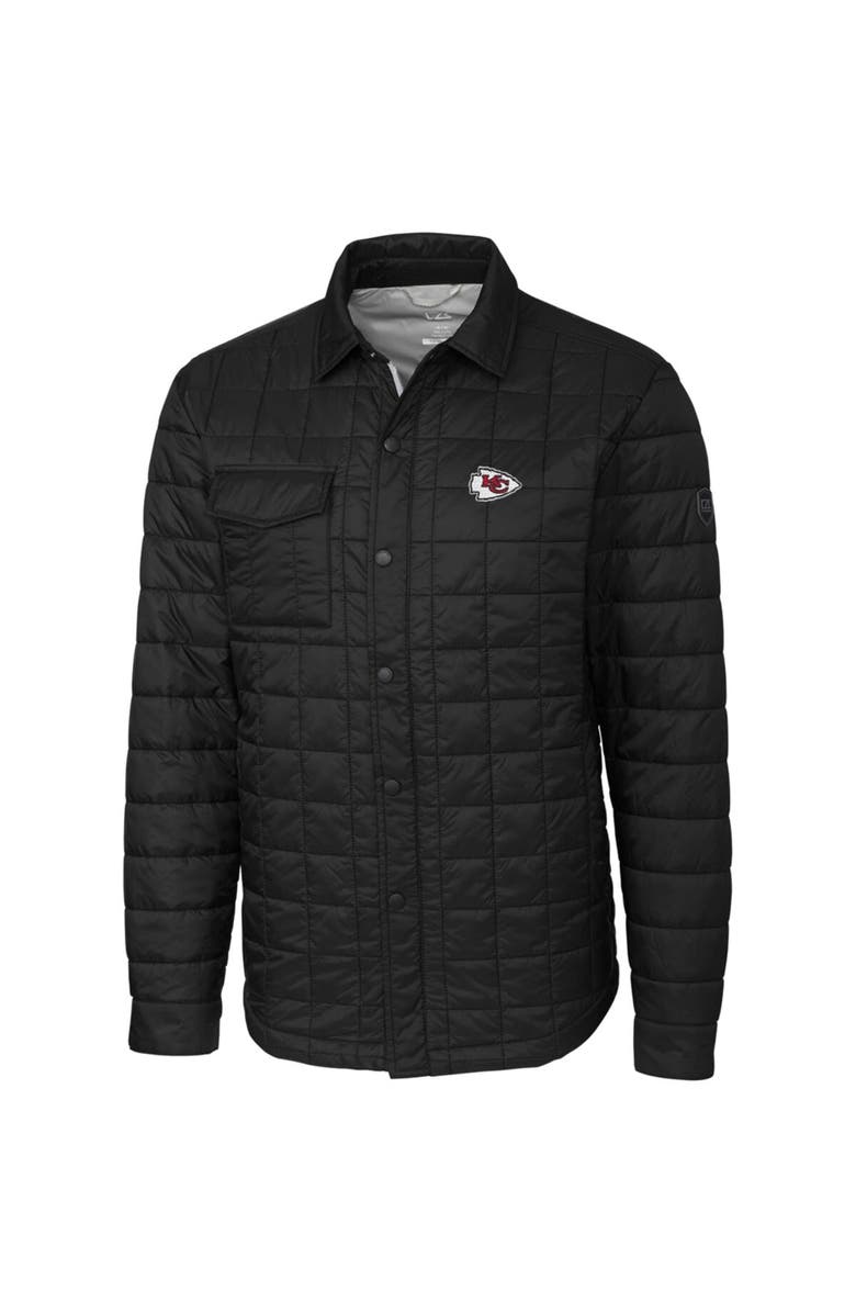 Cutter & Buck Men's Cutter & Buck Black Kansas City Chiefs Rainier Shirt Jacket, Main, color, Black