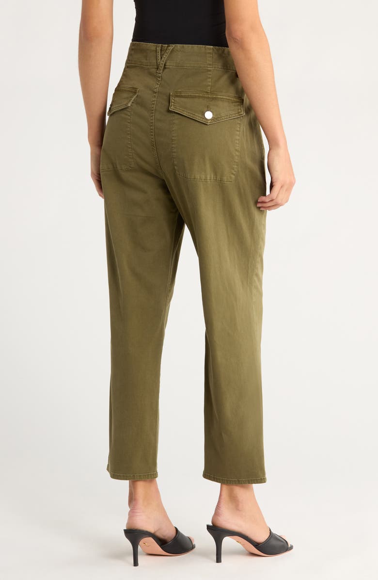 Veronica Beard Arya Crop Straight Leg Pants, Alternate, color, Army Green