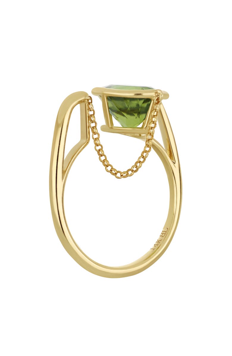 Bony Levy 14K Gold Peridot Statement Ring, Alternate, color, Peridot/ Gold