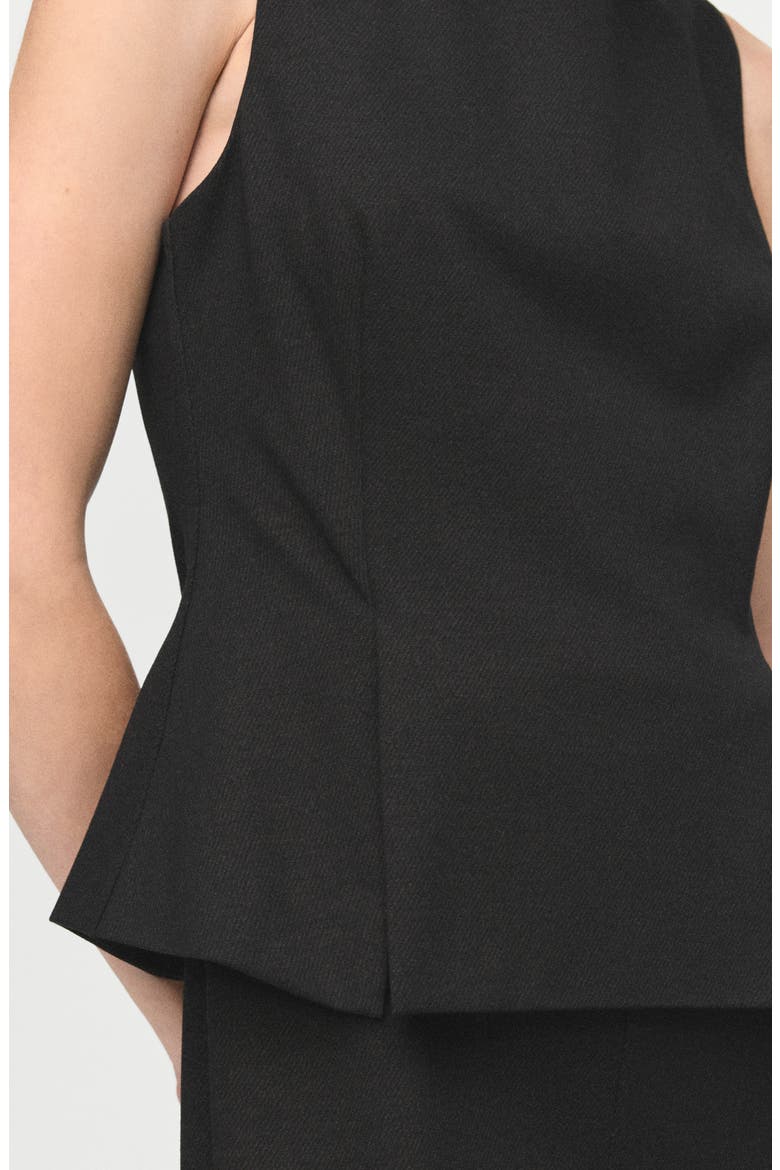 Peplum Sleeveless Jumpsuit, Alternate, color, BROWN