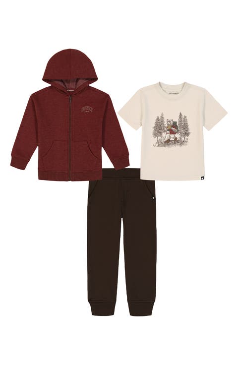Kids' Hoodie, T-Shirt & Joggers Set (Toddler & Little Kid)