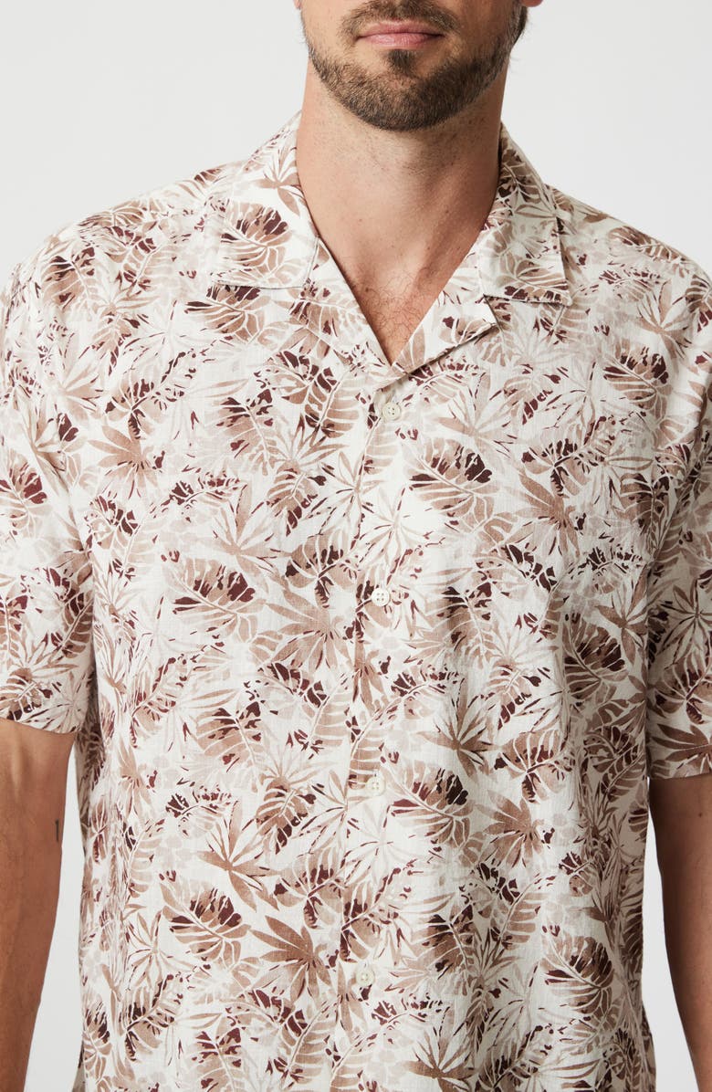 34 Heritage Desert Cotton & Linen Camp Shirt, Alternate, color, Ecru