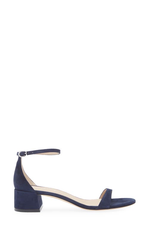 Stuart Weitzman Nudist Block Heel Sandal In Nice Blue