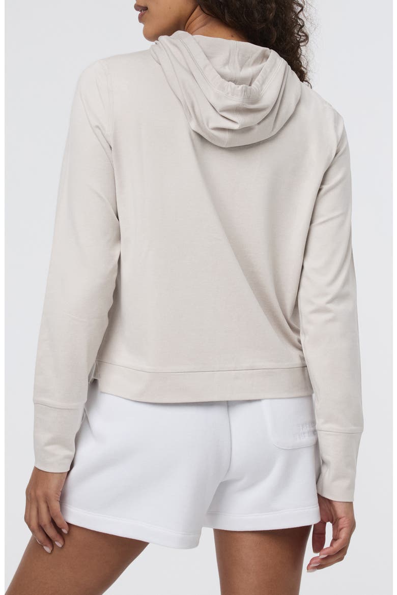 Halo Essential Hoodie, Alternate, color, ECRU HEATHER