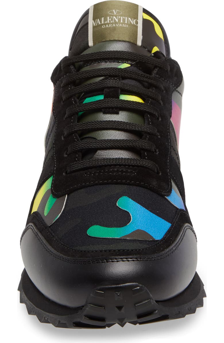 Valentino Garavani Camo Rockrunner Sneaker, Alternate, color,