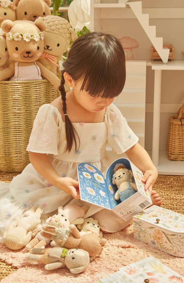 cuddle+kind Tiny Sebastian the Lamb Stuffed Animal, Alternate, color, Blue