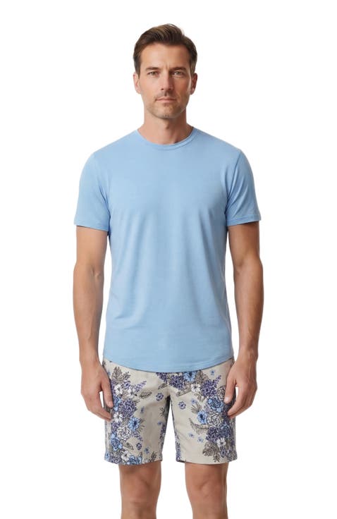 Clumped Floral Mens Flat Front Short