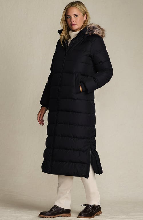 Lands' End Down Maxi Winter Coat In Black