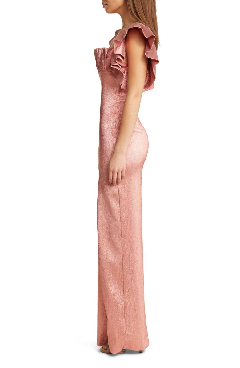 Black Halo Prince Metallic Gown, Alternate, color, 