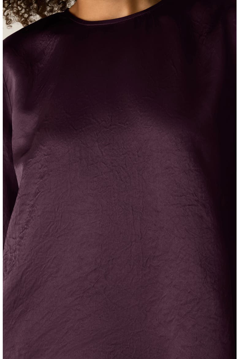Round Neck Elbow Sleeve Top, Alternate, color, PURPLE CARROT