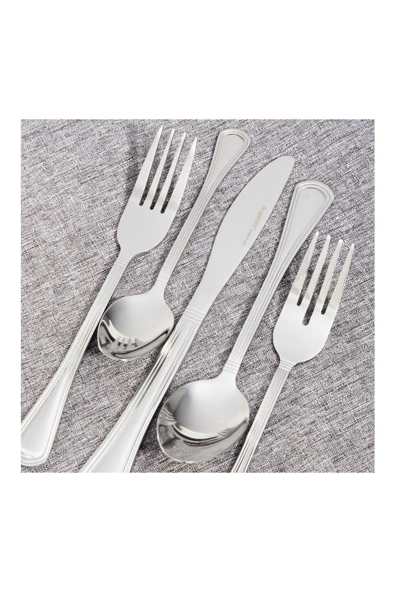 Two-Tone Matte Flatware Set - 20 Piece Set, Alternate, color, SILVER