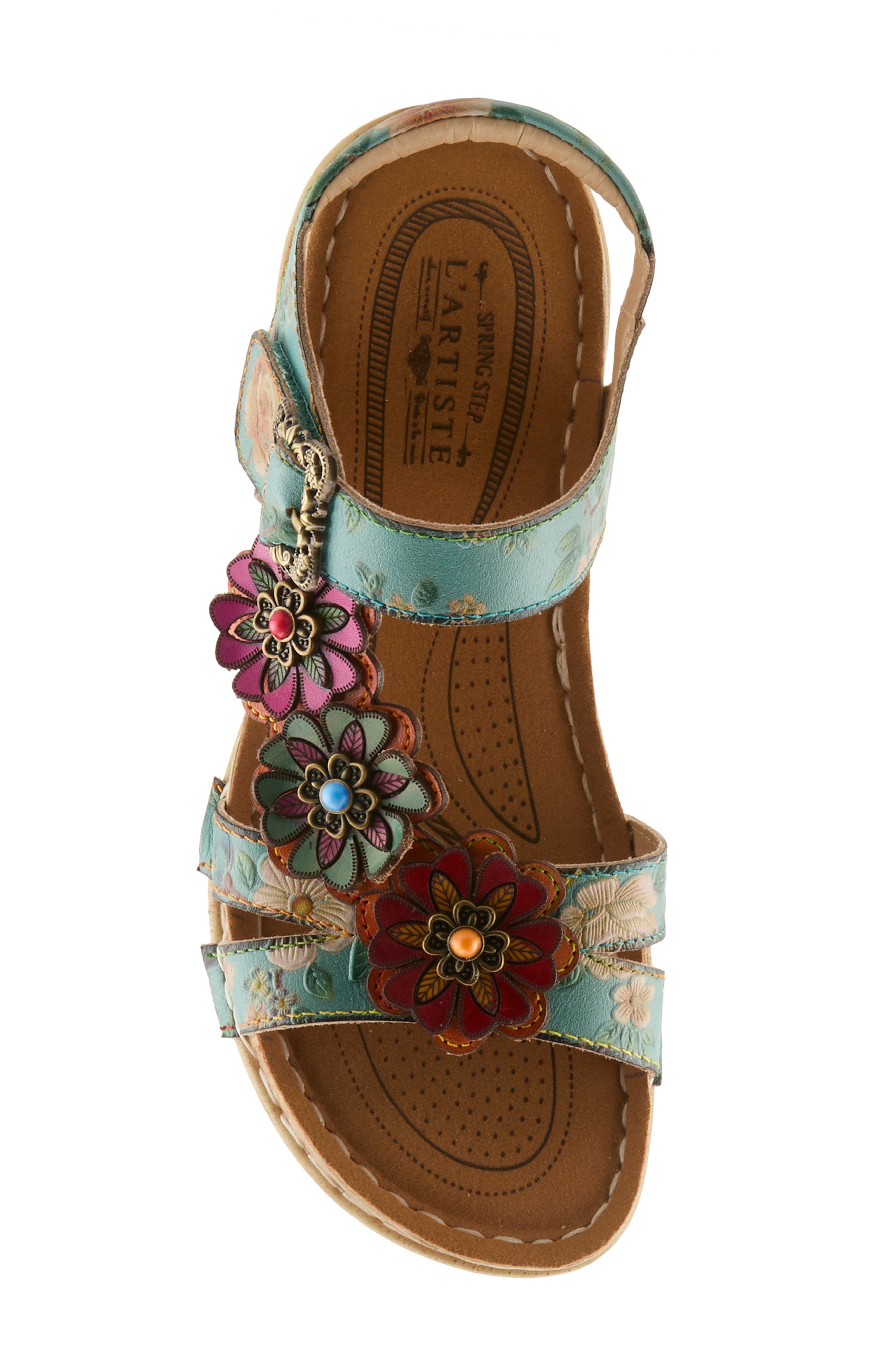Off Center Sandal, Alternate, color, SKY BLUE MULTI