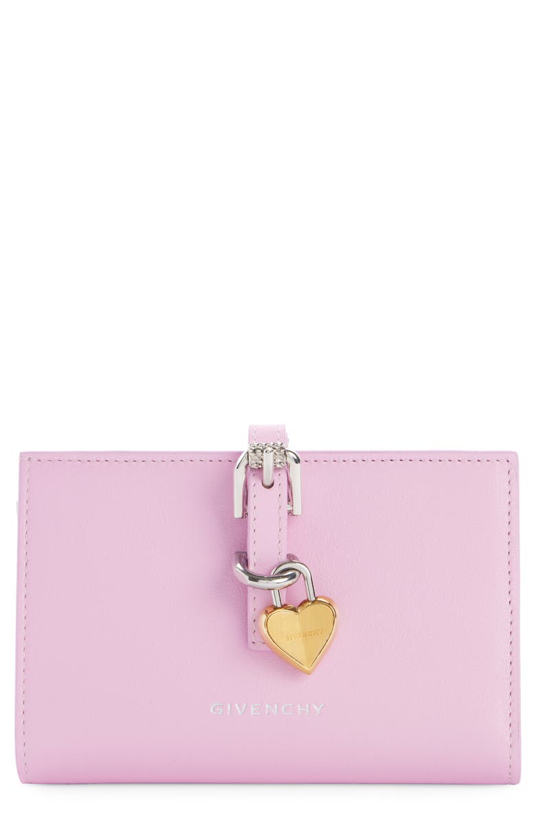 Givenchy Voyou Leather Bifold Wallet, Main, color,