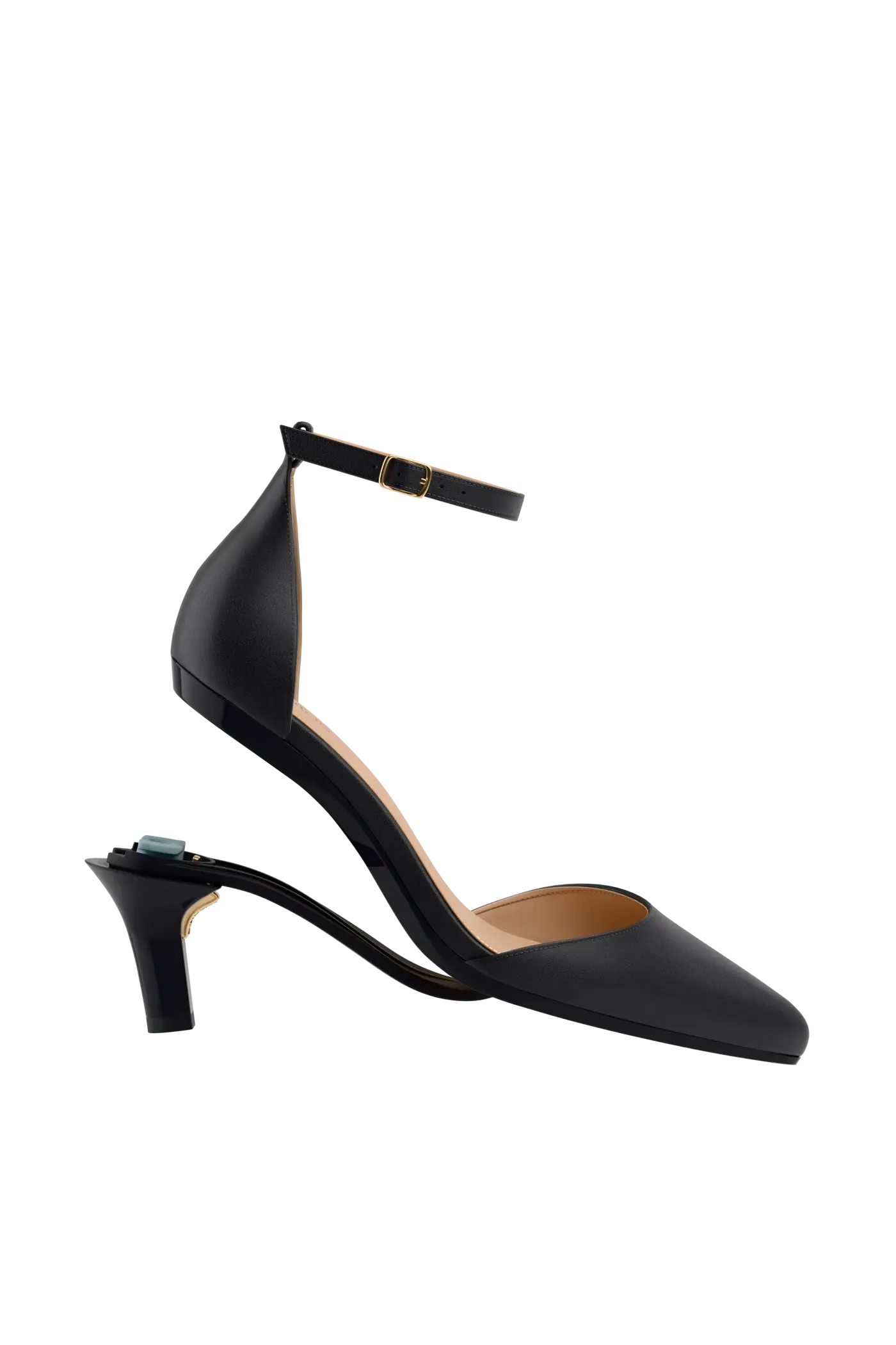 Pashion Footwear The D'Orsay 3" Stiletto Convertible Heel, Alternate, color, Coal Leather