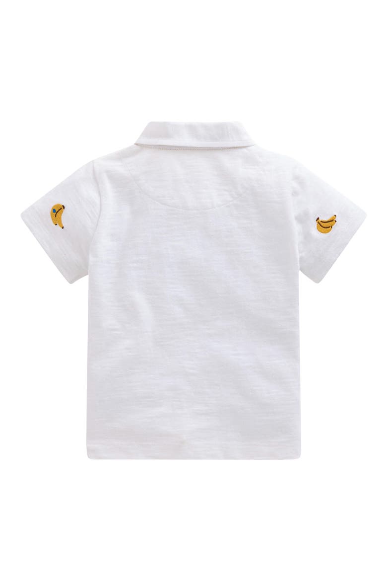 Embroidered Polo, Alternate, color, IVORY BANANAS