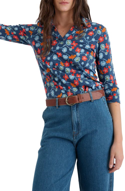 Seasalt Cornwall Wavecrest Organic Cotton Jersey Top In Multi