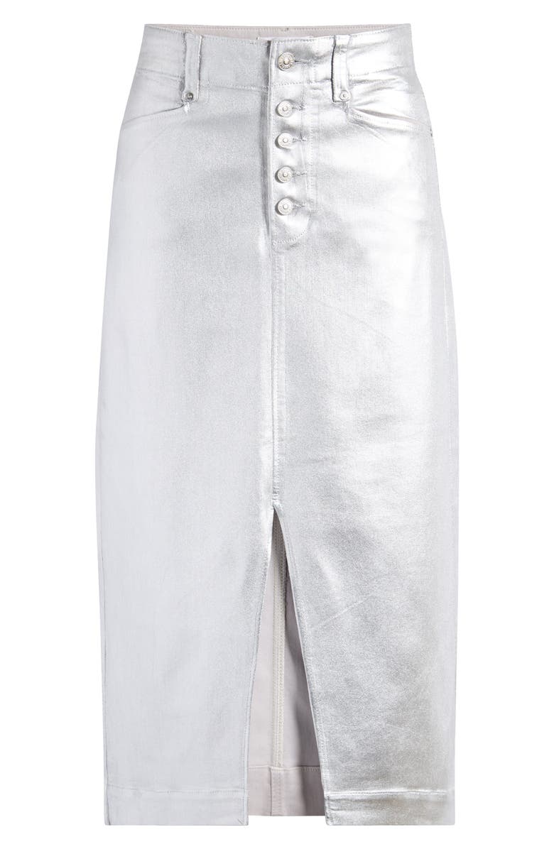 PAIGE Meadow Midi Skirt, Alternate, color, Pltnslvrlu