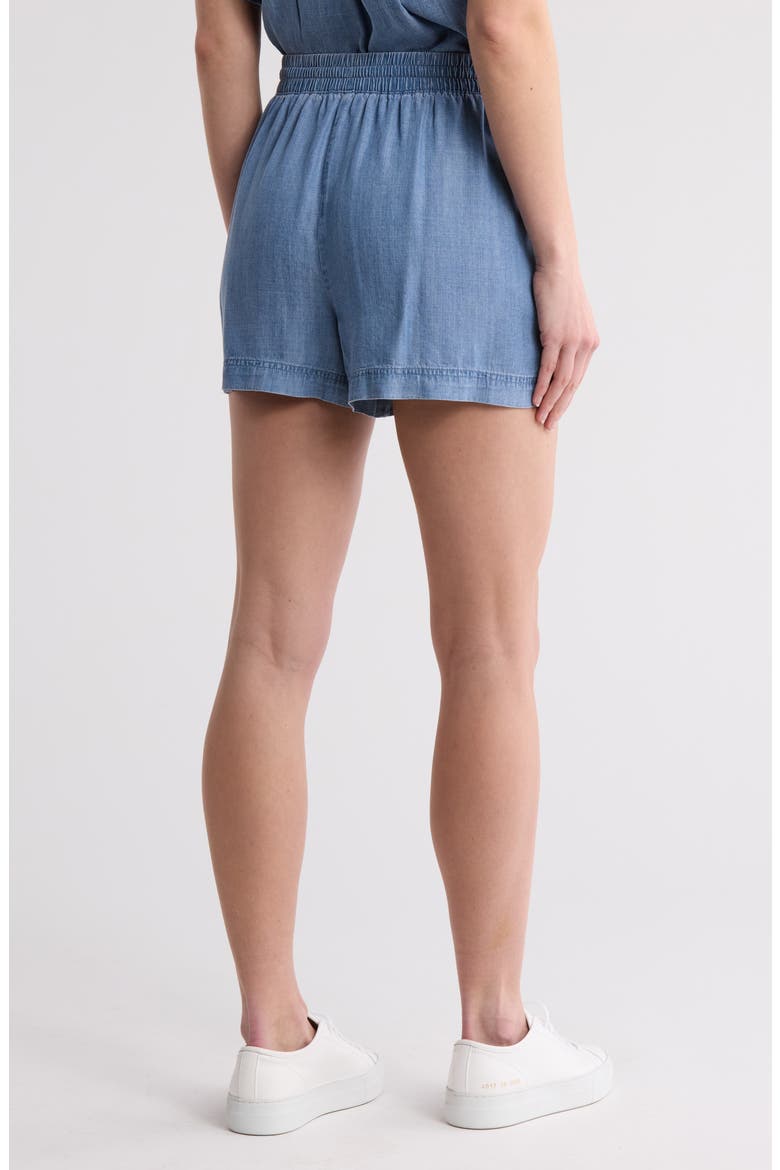 Marseilles Chambray Drawstring Shorts, Alternate, color, INDIGO