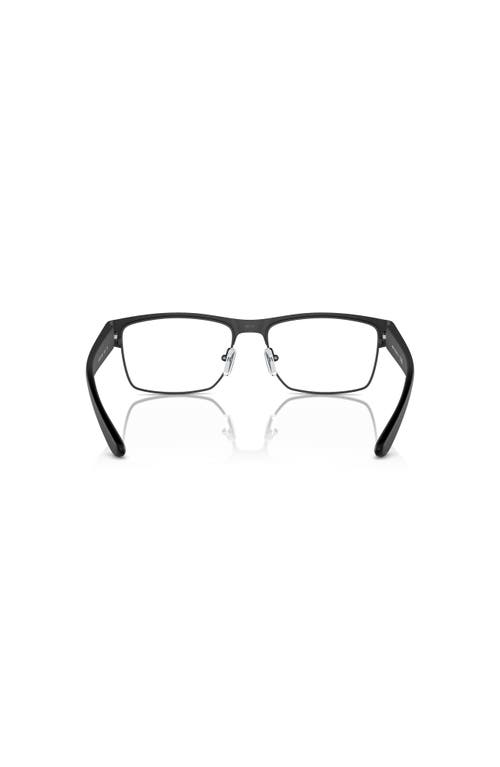 Armani Exchange 56mm Rectangle Optical Glasses In Black
