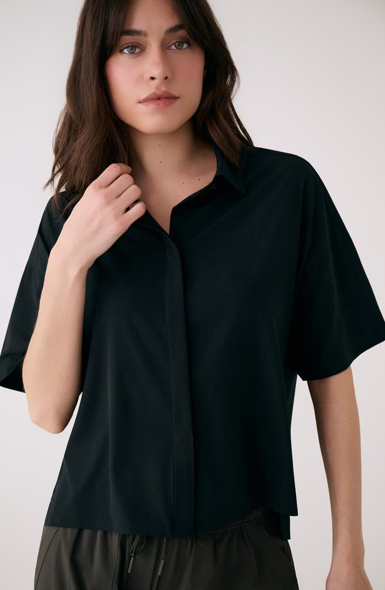 Lole Olivie Boxy Shirt, Alternate, color, Black