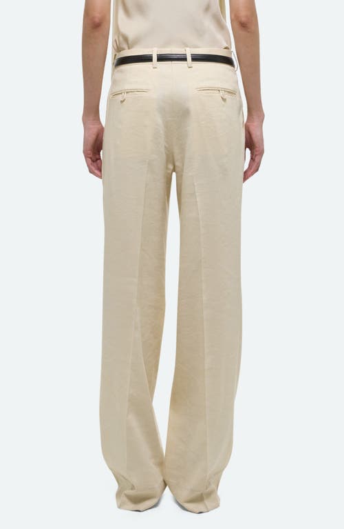 Helmut Lang Women's Linen-blend Pleated Trousers In Summer Sand