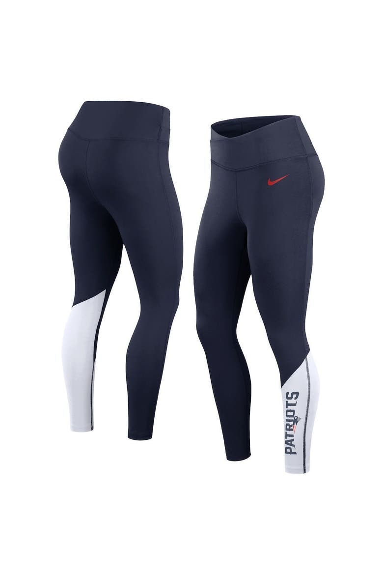 Women's Nike Navy/White New England Patriots 7/8 Performance Leggings, Main, color, Navy