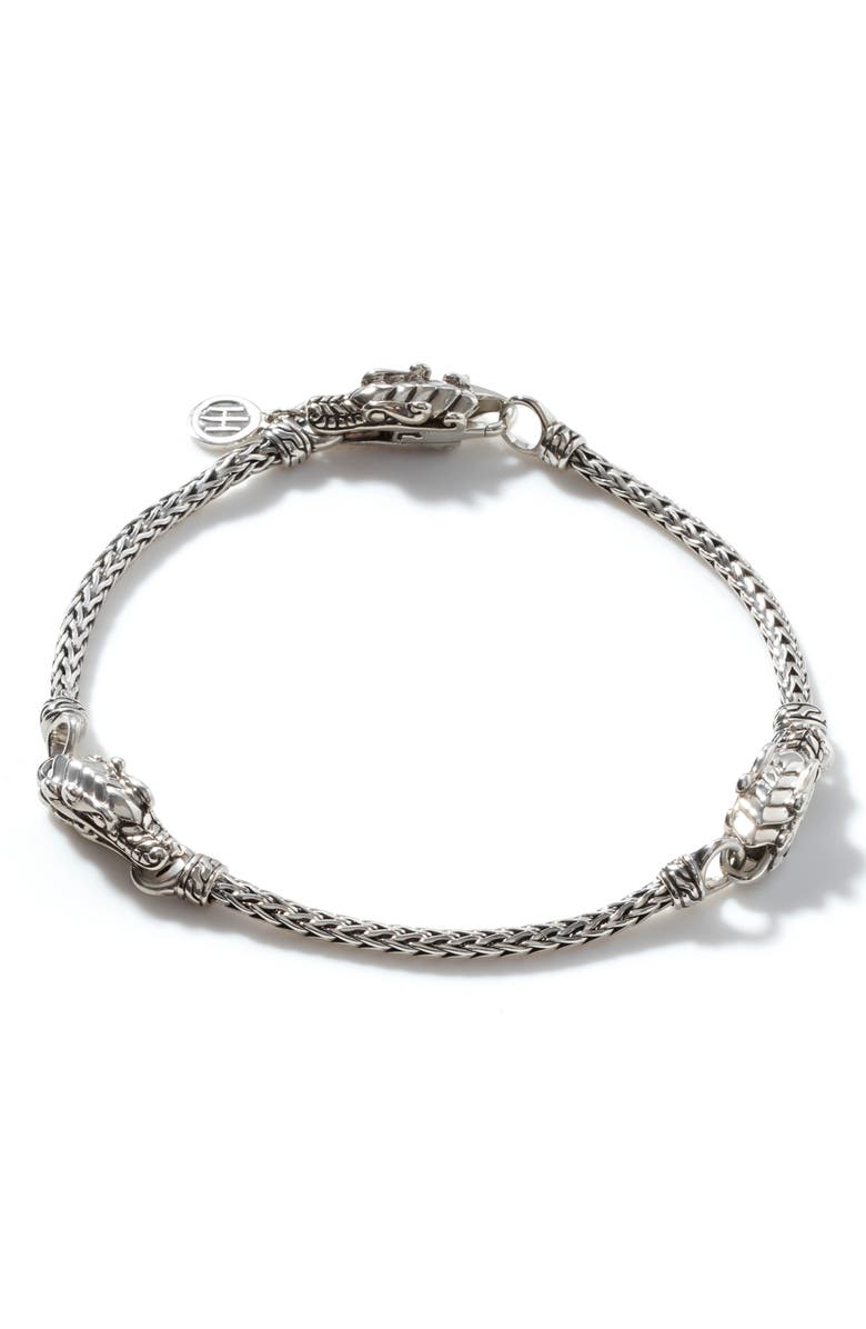 John Hardy Legends Naga Triple Station Bracelet, Main, color, Silver