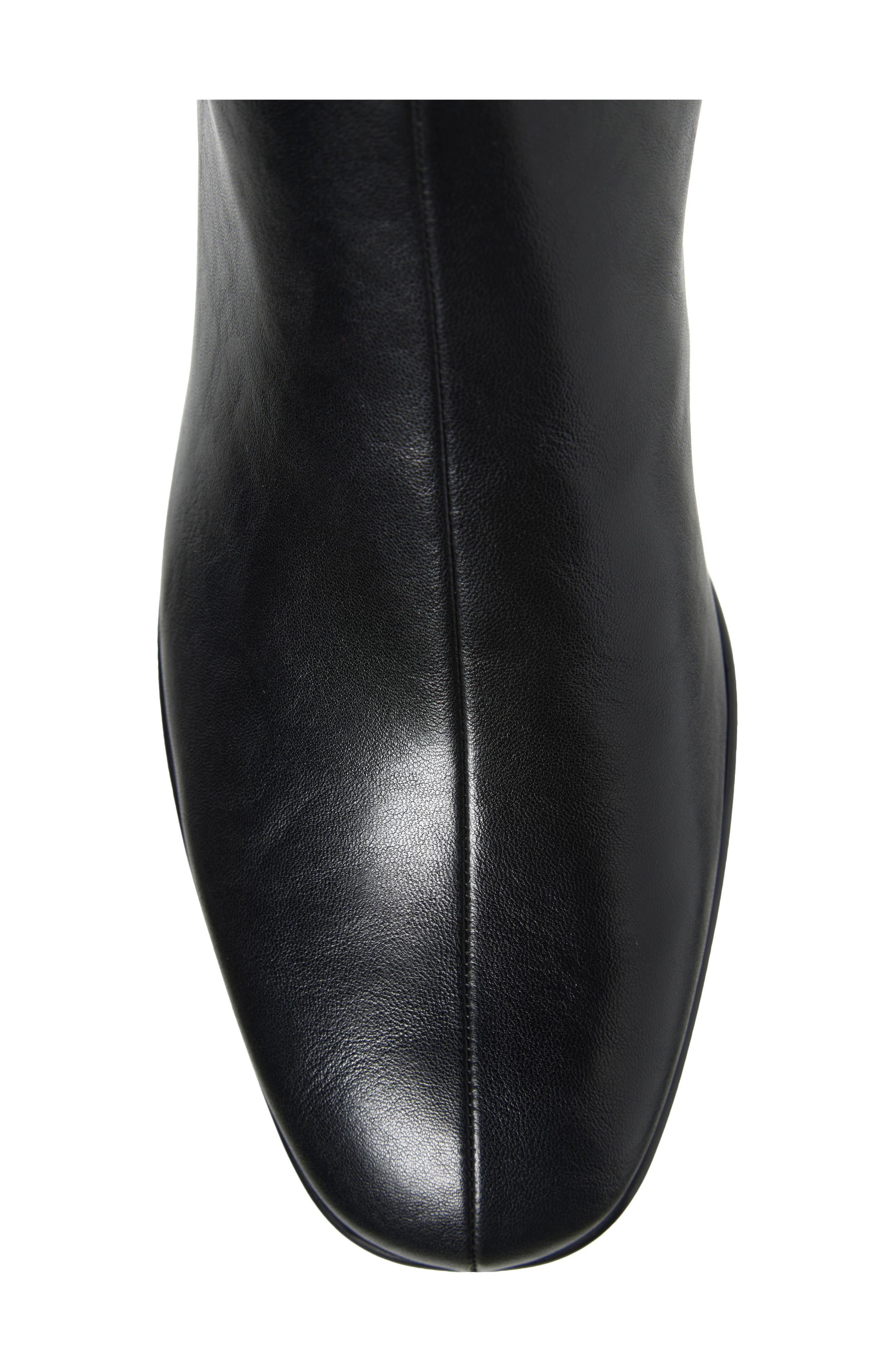 Sesan Faux Leather Ankle Bootie, Alternate, color, BLACK