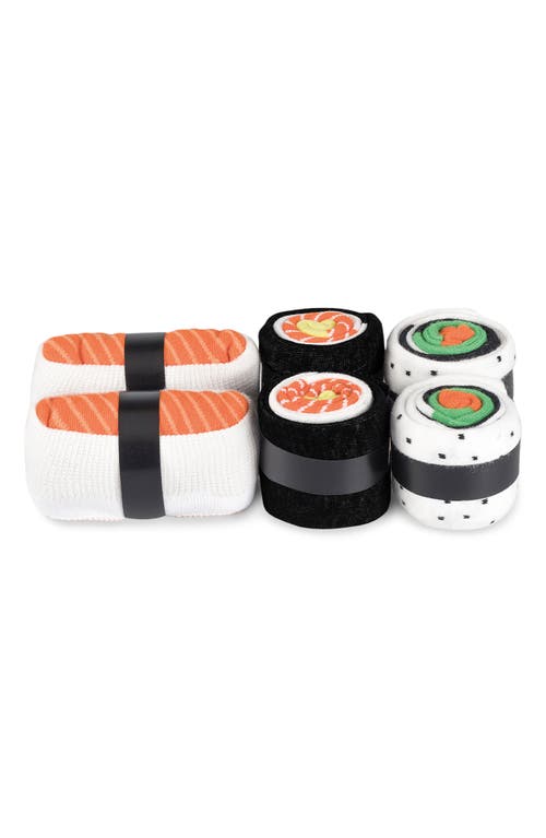 Doiy Assorted 3-pack Sushi Crew Socks In Multi