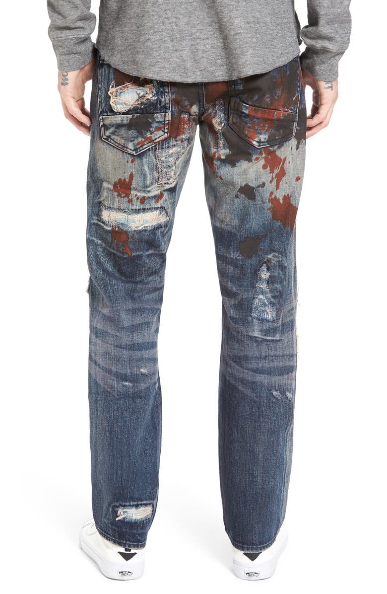 PRPS 'Barracuda' Destroyed Straight Leg Jeans, Alternate, color,