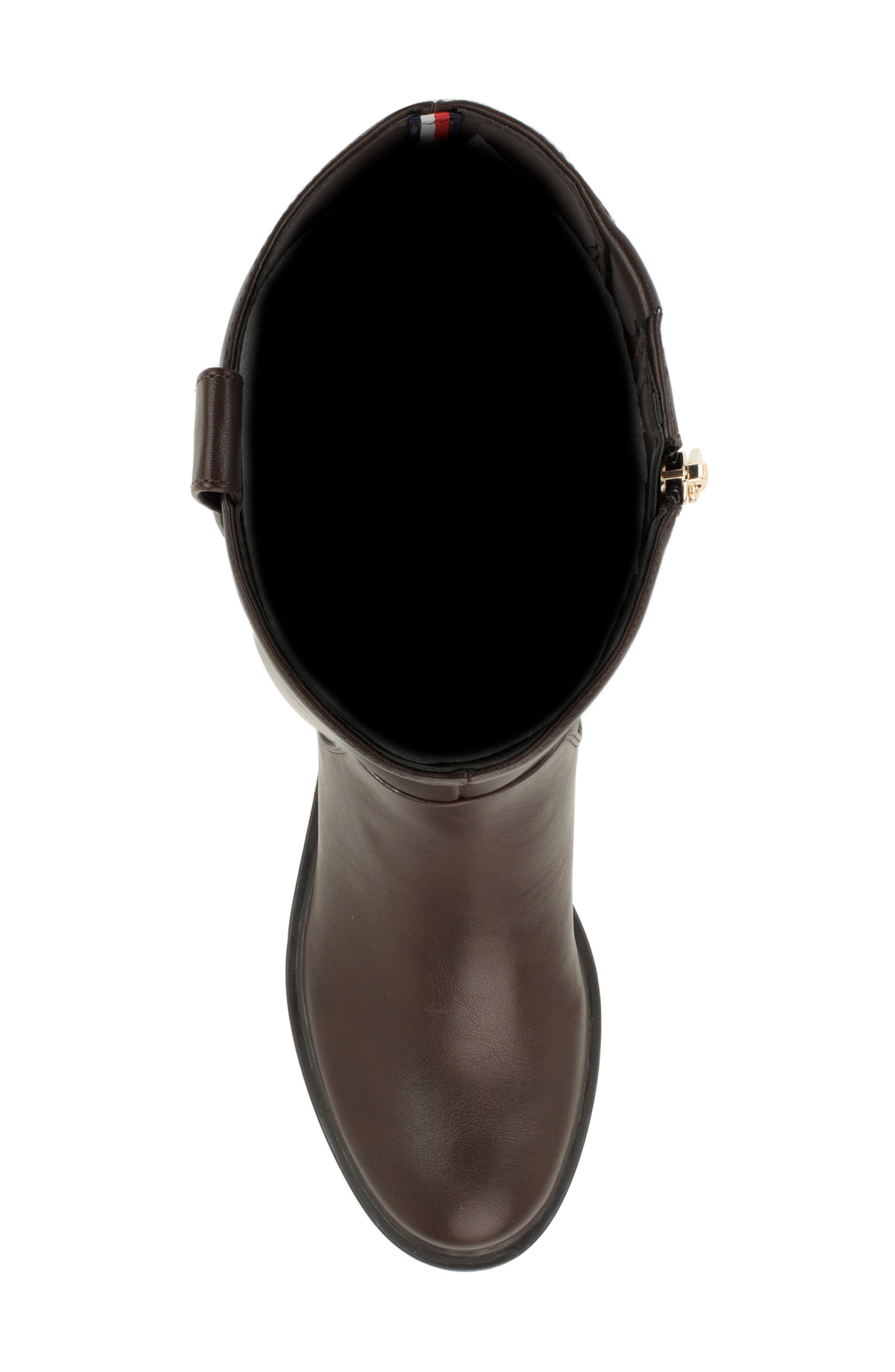 Ashere Knee High Faux Leather Boot, Alternate, color, DARK BROWN