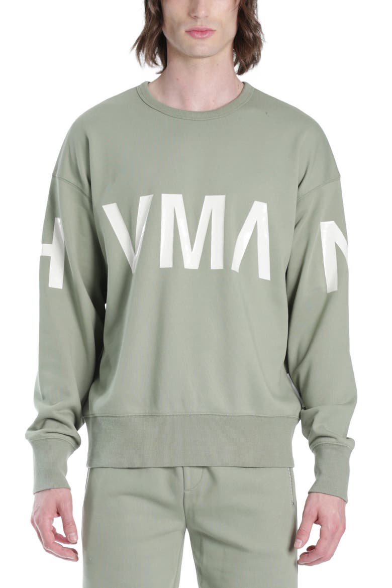 Logo Crewneck Sweatshirt, Main, color, GREEN