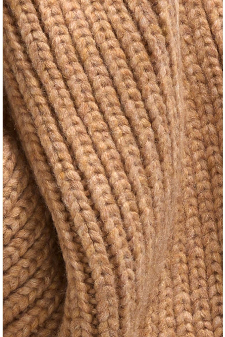 Chunky Rib Scarf, Alternate, color, CAMEL