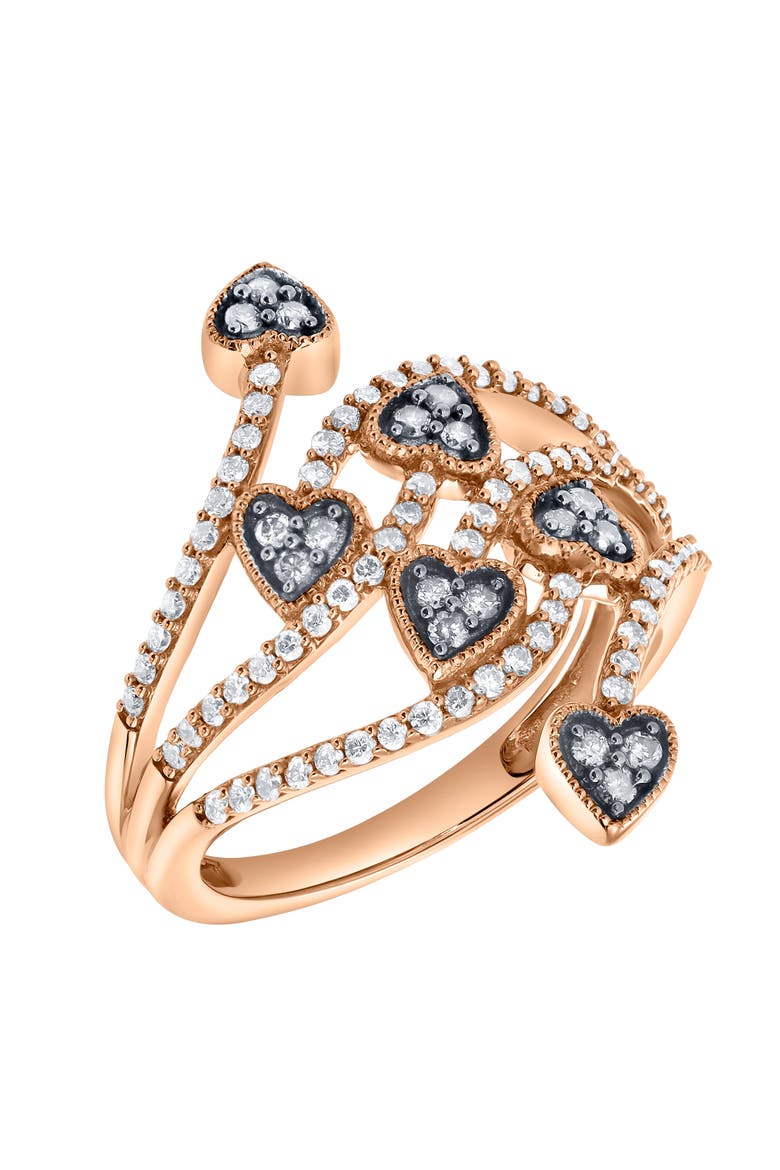 Miravyn 0.60 Ct 14K Gold Diamond Heart Ring, Alternate, color, 14K Rose Gold