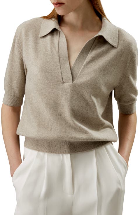 Women's Baby Cashmere Polo Sweater